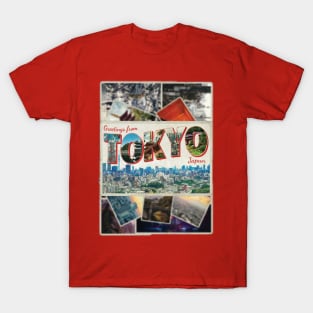 Greetings from Tokyo in Japan vintage style retro souvenir T-Shirt